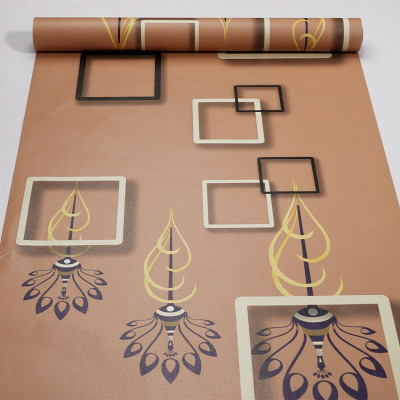 KAAF Vinyl Abstract Brown Wallpaper(L x W: 1000 cm x 45 cm)