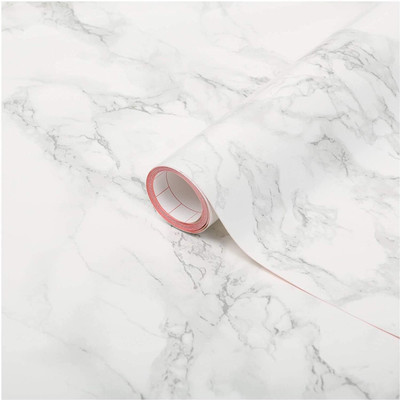 WALLNEST Vinyl Abstract White Wallpaper(L x W: 30.48 cm x 254 cm)