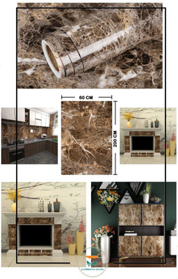 SOJITRA EXPORT Abstract Brown Wallpaper(200 cm x 60 cm)