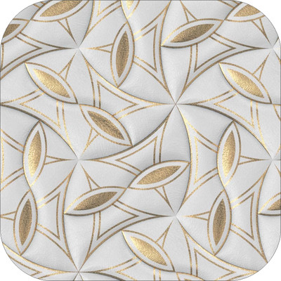 Decor1ders Vinyl Decorative Gold, White Wallpaper(L x W: 300 cm x 40 cm)