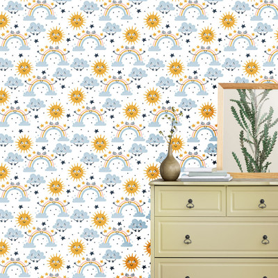 texoro Architecture White Wallpaper(230 cm x 41 cm)