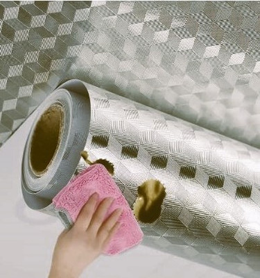 SOJITRA EXPORT Abstract Silver Wallpaper(200 cm x 60 cm)