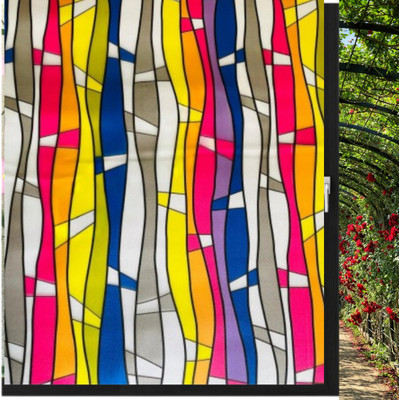 WALLNEST Abstract Multicolor Wallpaper(60.96 cm x 121.92 cm)