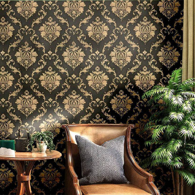 AURORA SHOPPE Abstract Black Wallpaper(200 cm x 45 cm)