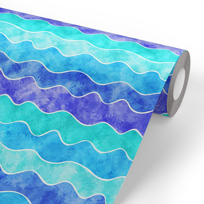 Walldaddyy Vinyl Abstract Multicolor Wallpaper(L x W: 500 cm x 45 cm)