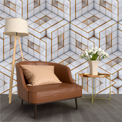 Walldaddyy Vinyl Abstract Multicolor Wallpaper(L x W: 300 cm x 45 cm)