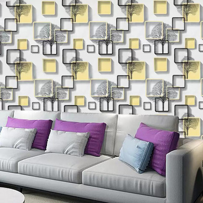 Flipkart SmartBuy Vinyl Abstract Multicolor Wallpaper(L x W: 500 cm x 45 cm)