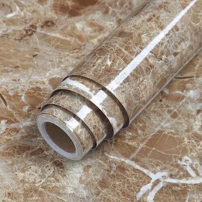 HSINER Vinyl Classics Brown Wallpaper(L x W: 200 cm x 60 cm)