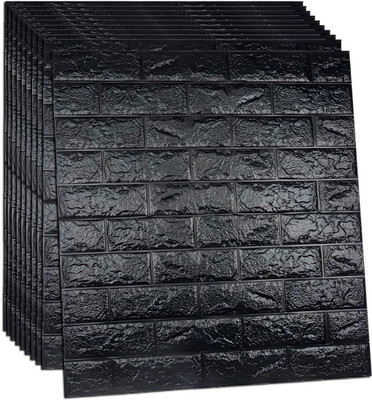 AaruBhakti Vinyl Classics Black Wallpaper(L x W: 77 cm x 70 cm)