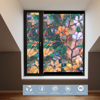 WALLNEST Vinyl Nature Multicolor Wallpaper(L x W: 60.96 cm x 254 cm)