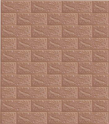 Onbet Embossed Abstract Brown Wallpaper(L x W: 77 cm x 70 cm)