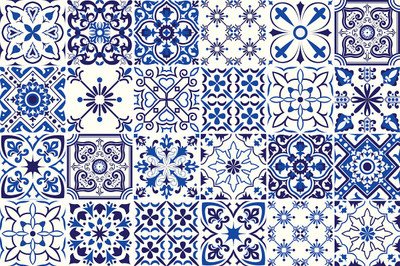 NOOREV ART Vinyl Abstract Blue Wallpaper(L x W: 228 cm x 40 cm)