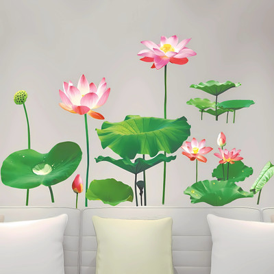 UnV Paper Floral & Botanical Pink Wallpaper(L x W: 60 cm x 90 cm)