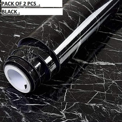 EVANSHIIIMPEX 60 cm STCR2802 PCS BLACKMWPEI139 Self Adhesive Sticker(Pack of 2)