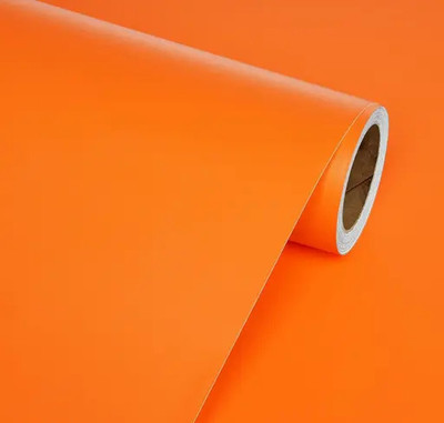 SUPERFAB Decorative Orange Wallpaper(190.5 cm x 60 cm)