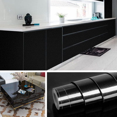 Walper Foils, Paper Abstract Black Wallpaper(L x W: 200 cm x 60 cm)