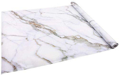 La Mejilla Vinyl Abstract White Wallpaper(L x W: 200 cm x 45 cm)