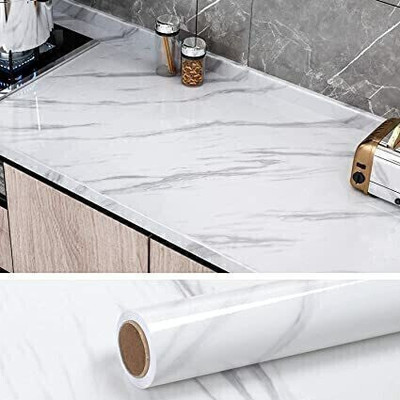 VRTREND Vinyl Nature White Wallpaper(L x W: 60 cm x 200 cm)