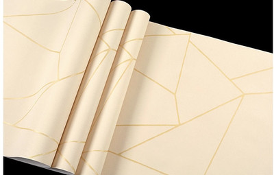 CRIMSON DECORS Vinyl Decorative Beige Wallpaper(L x W: 400 cm x 45 cm)