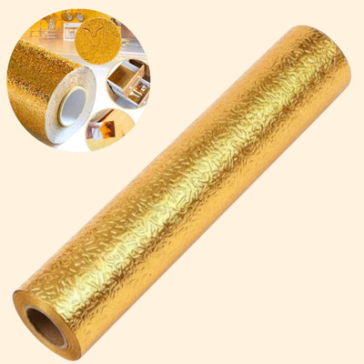 AirSoft PVC Minimal Art Gold Wallpaper(L x W: 200 cm x 60 cm)