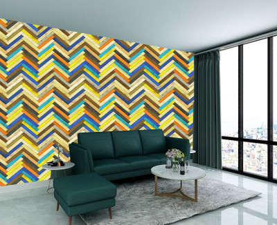 Guru Production Vinyl Decorative Multicolor Wallpaper(L x W: 244 cm x 41 cm)