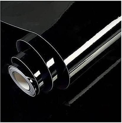 Wallmate Vinyl Decorative Black Wallpaper(L x W: 30 cm x 121.92 cm)