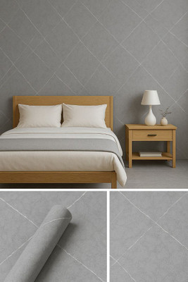 LAVEK Vinyl Abstract Grey Wallpaper(L x W: 60 cm x 200 cm)