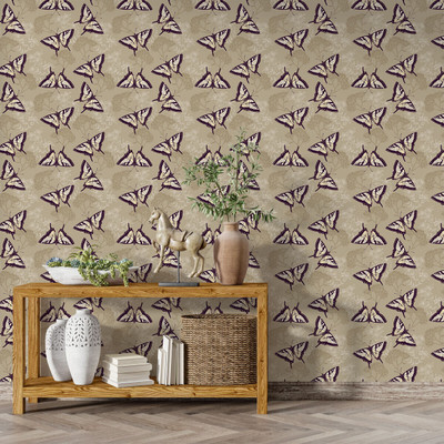 Guru Production Architecture Brown Wallpaper(244 cm x 41 cm)