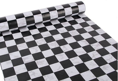 AURORA SHOPPE Vinyl Abstract Black Wallpaper(L x W: 1000 cm x 45 cm)