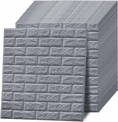 Floppy Embossed Decorative Grey Wallpaper(L x W: 70 cm x 77 cm)