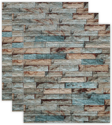 BDM Embossed Decorative Brown Wallpaper(L x W: 70 cm x 77 cm)