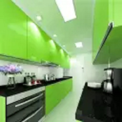 FEELPZONE Vinyl Abstract Green Wallpaper(L x W: 203.2 cm x 38 cm)
