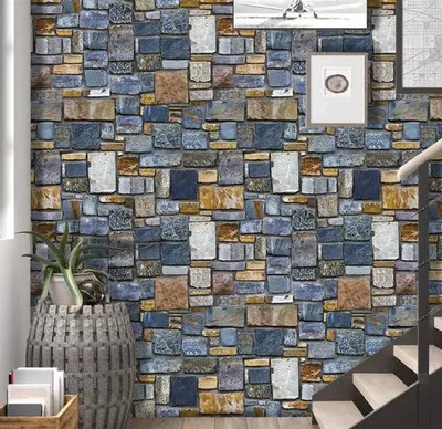 Hamidani Vinyl Abstract Multicolor Wallpaper(L x W: 45 cm x 250 cm)