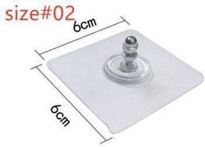 Bloriza Self Adhesive Heavy Duty Transparent Nail Screw Sticker Hooks SCREWx10.101 Swivel Hook 10(Pack of 1)