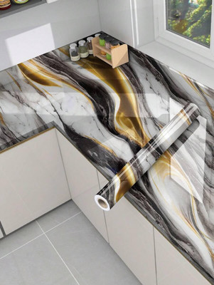 ELIGHTWAY MART Abstract Multicolor Wallpaper(200 cm x 60 cm)