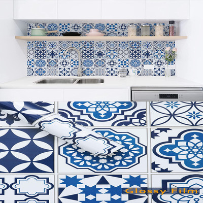 SOJITRA EXPORT Abstract Blue Wallpaper(200 cm x 60 cm)