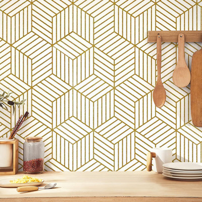 NINTY Vinyl Abstract White Wallpaper(L x W: 1000 cm x 45 cm)