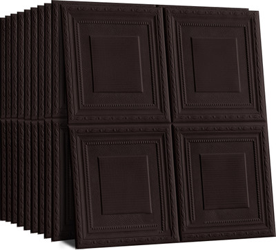 metreno Paper, Fabric Decorative Brown Wallpaper(L x W: 70 cm x 70 cm, Pack of 5)