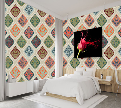 We Kreate Vinyl Decorative Multicolor Wallpaper(L x W: 250 cm x 45 cm)