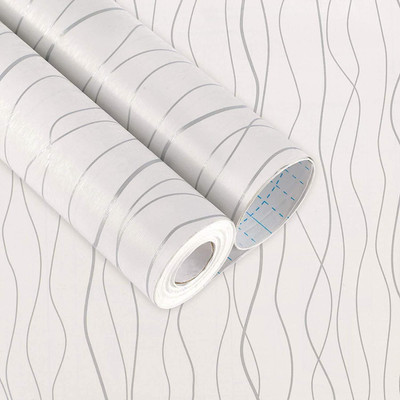 JS ENTERPRISE Abstract White Wallpaper(500 cm x 40 cm)