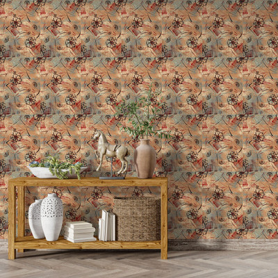 Guru Production Architecture Brown Wallpaper(244 cm x 41 cm)