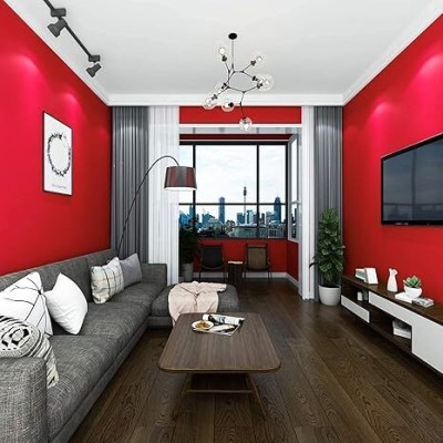 SUPERFAB Decorative Red Wallpaper(208.28 cm x 60 cm)