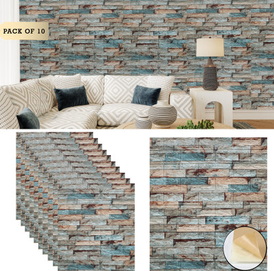 BDM Embossed Abstract Brown Wallpaper(L x W: 70 cm x 77 cm)