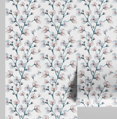 S4Sassy Vinyl Floral & Botanical Multicolor Wallpaper(L x W: 609 cm x 63 cm)