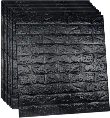 BDM Vinyl Abstract Black Wallpaper(L x W: 70 cm x 77 cm)