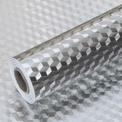 Uratech Abstract Silver Wallpaper(200 cm x 60 cm)