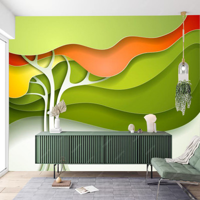 Zedexgraphics Abstract Multicolor Wallpaper(124 cm x 41 cm)