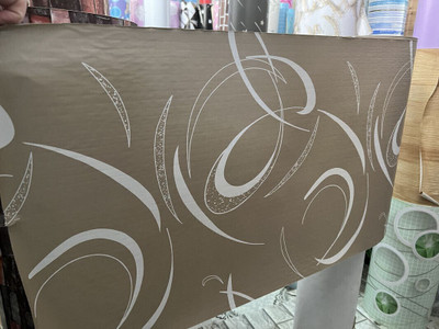 AURORA SHOPPE Vinyl Abstract Grey Wallpaper(L x W: 200 cm x 45 cm)