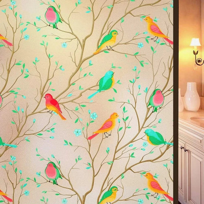 WALLNEST Vinyl Nature Multicolor Wallpaper(L x W: 40.64 cm x 203.2 cm)