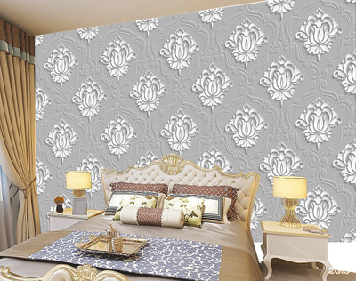 Zedexgraphics Vinyl Abstract Grey Wallpaper(L x W: 244 cm x 41 cm)